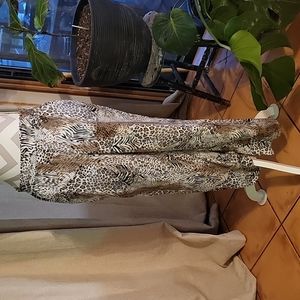 Animal print pants with pockets
